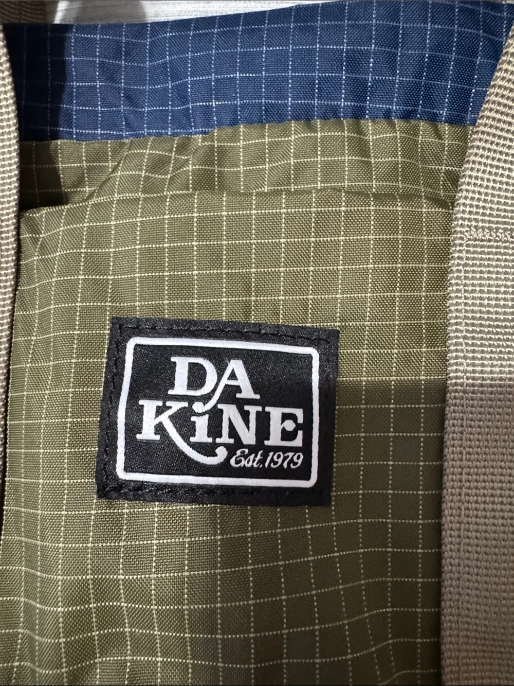 Dakine Jinx Mini Tote Bag Base Camp Ripstop Crossbody Olive Green Navy